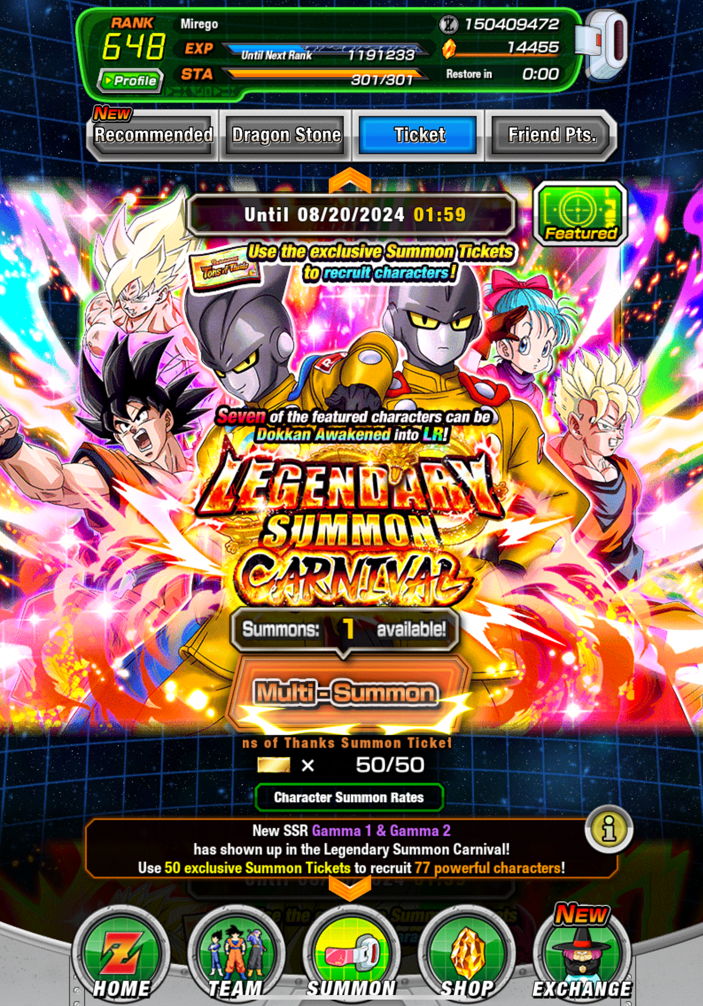 ⭐ Dokkan Battle - 14,500DS - GLOBAL IOS - 116 LR + 66 DFE + Rainbow 9 Anni LR’s + 200 COINS