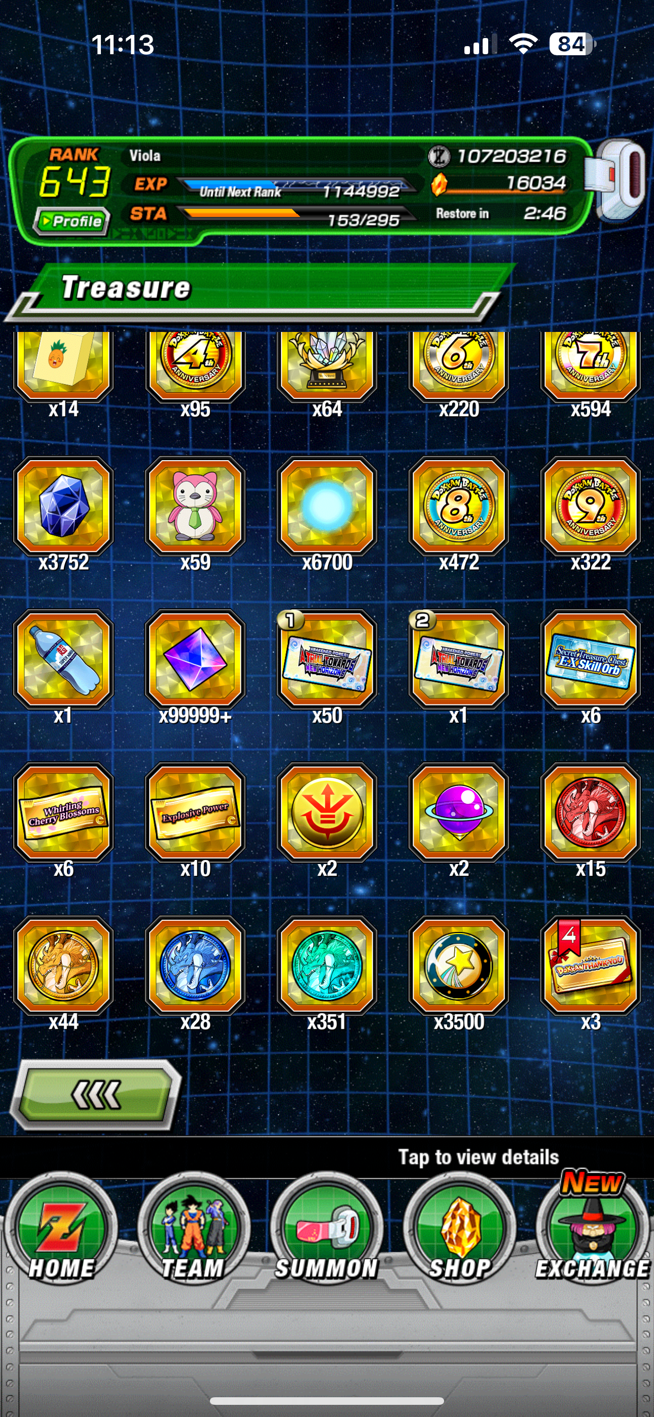 ⭐ Dokkan Battle - 16,000DS - GLOBAL IOS - All 9 Anniversary Units - 96 LR + 67 DFE + 400 COINS