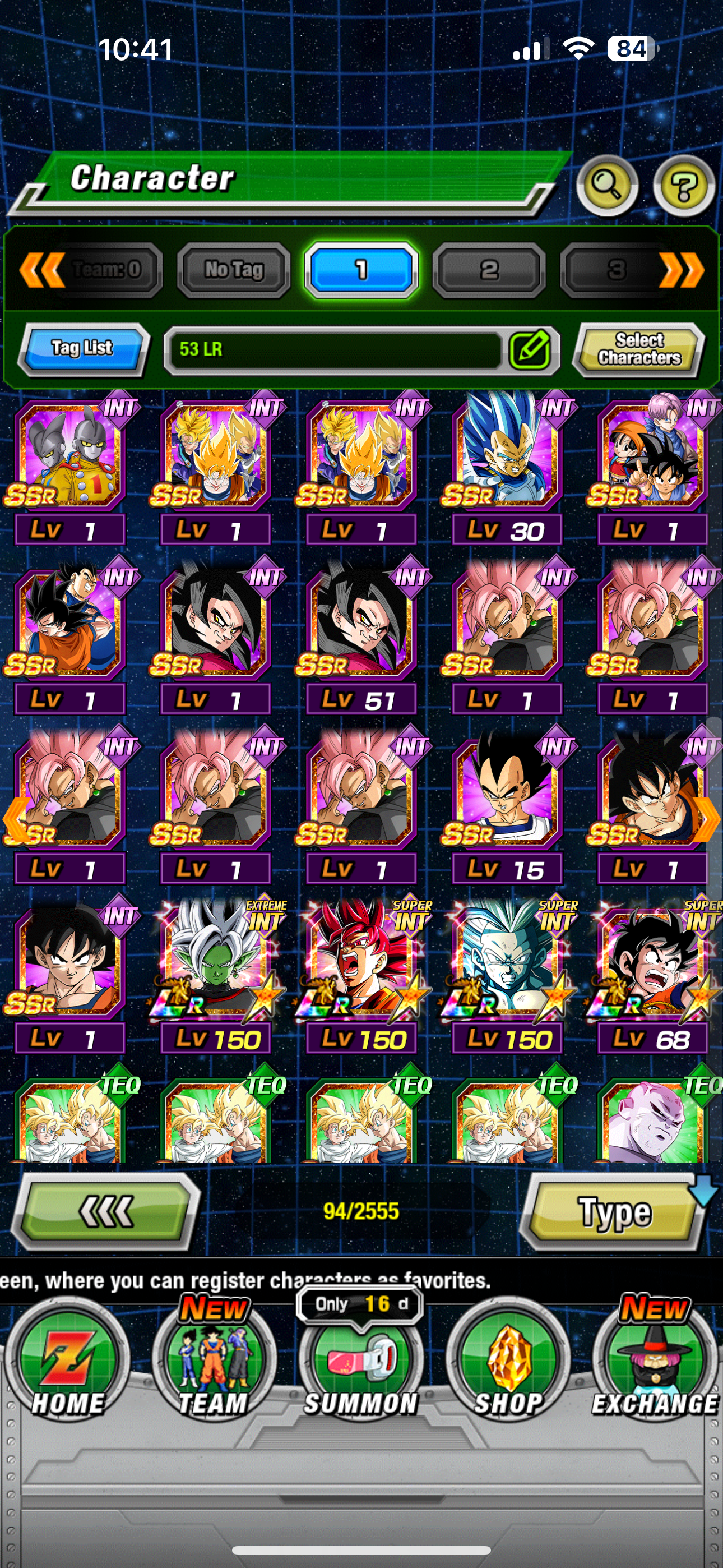 ⭐ Dokkan Battle - 17,800DS - GLOBAL IOS - 94 LR + 81 DFE + 1000 COINS