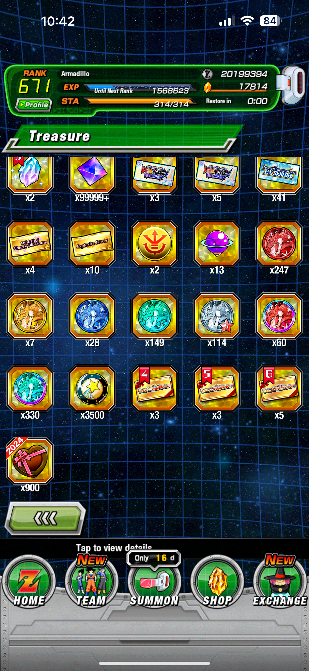 ⭐ Dokkan Battle - 17,800DS - GLOBAL IOS - 94 LR + 81 DFE + 1000 COINS