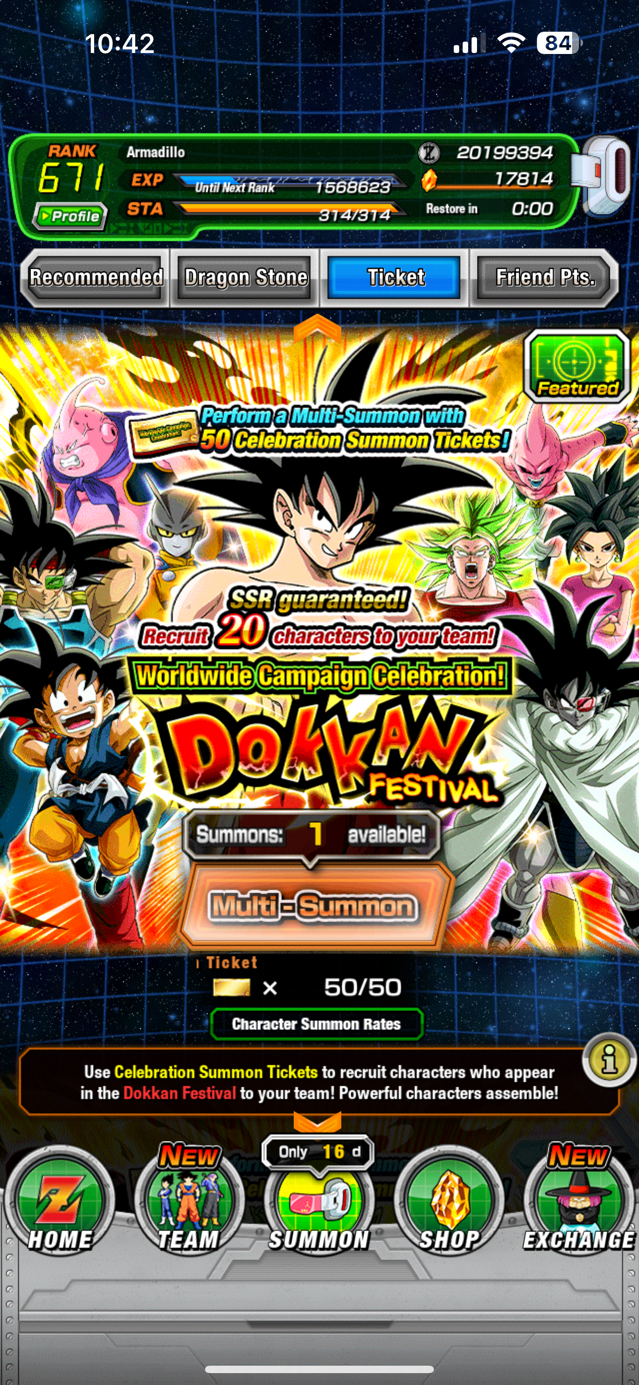 ⭐ Dokkan Battle - 17,800DS - GLOBAL IOS - 94 LR + 81 DFE + 1000 COINS