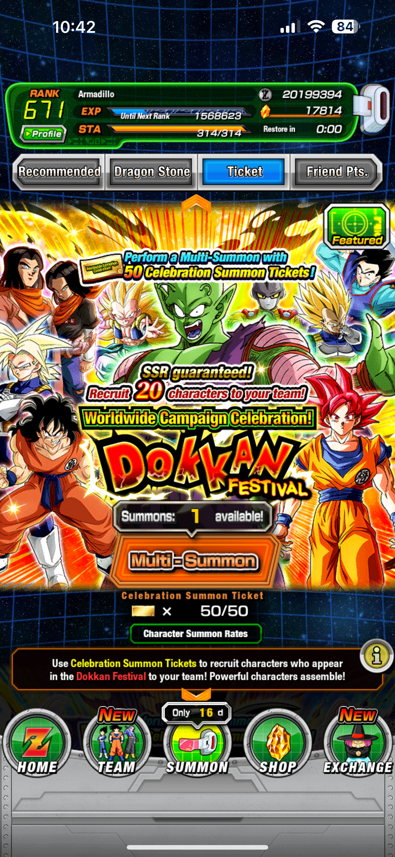 ⭐ Dokkan Battle - 17,800DS - GLOBAL IOS - 94 LR + 81 DFE + 1000 COINS