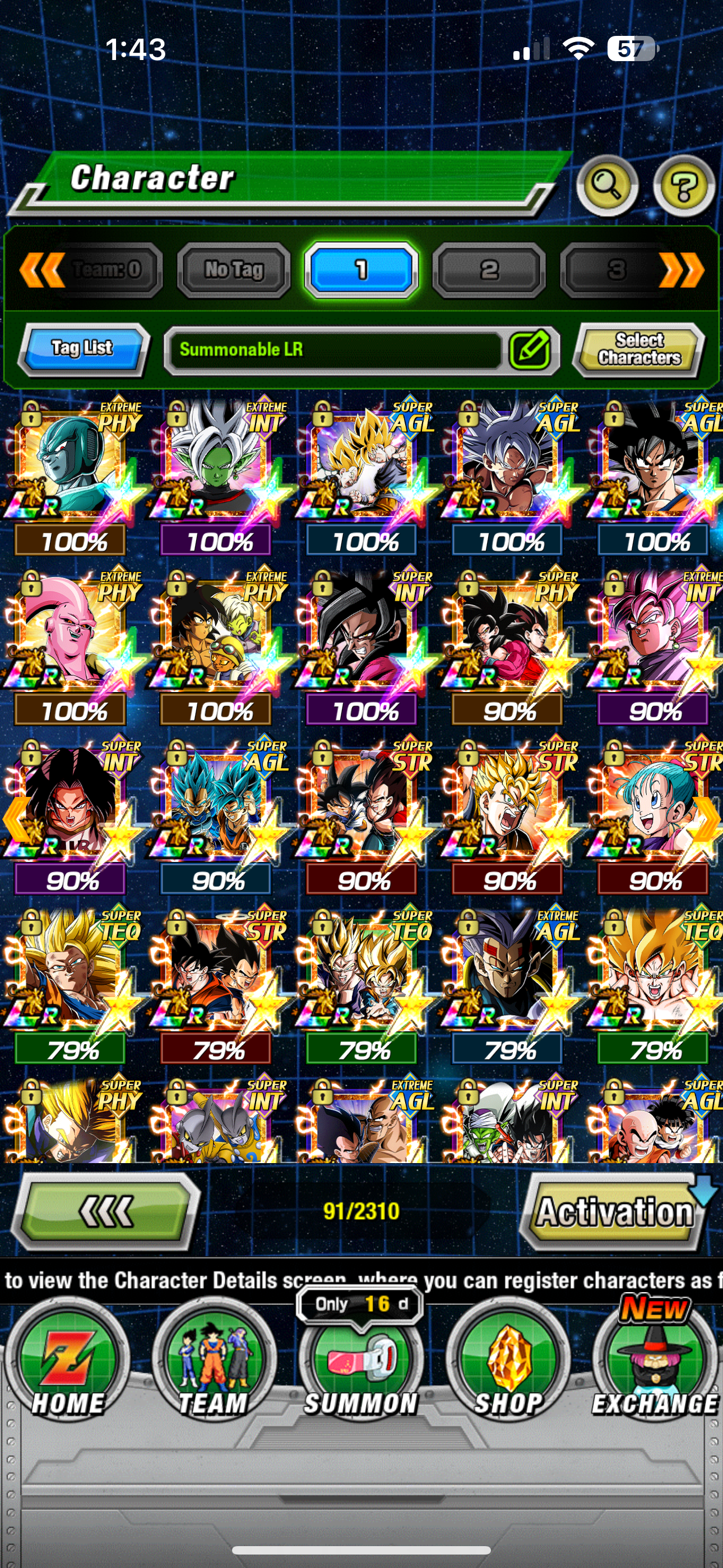 ⭐ Dokkan Battle - Rank 700- 11,750 DS - GLOBAL IOS - 91 LR + 85 DFE + 1100 COINS