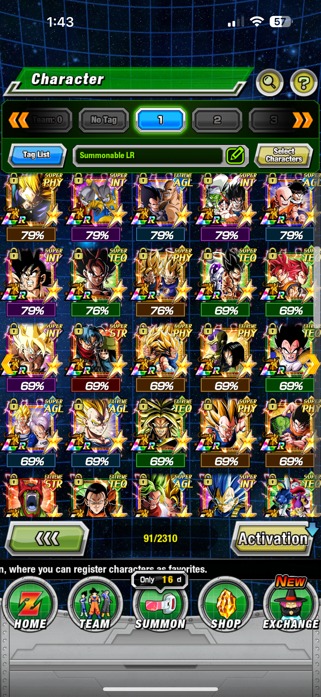 ⭐ Dokkan Battle - Rank 700- 11,750 DS - GLOBAL IOS - 91 LR + 85 DFE + 1100 COINS