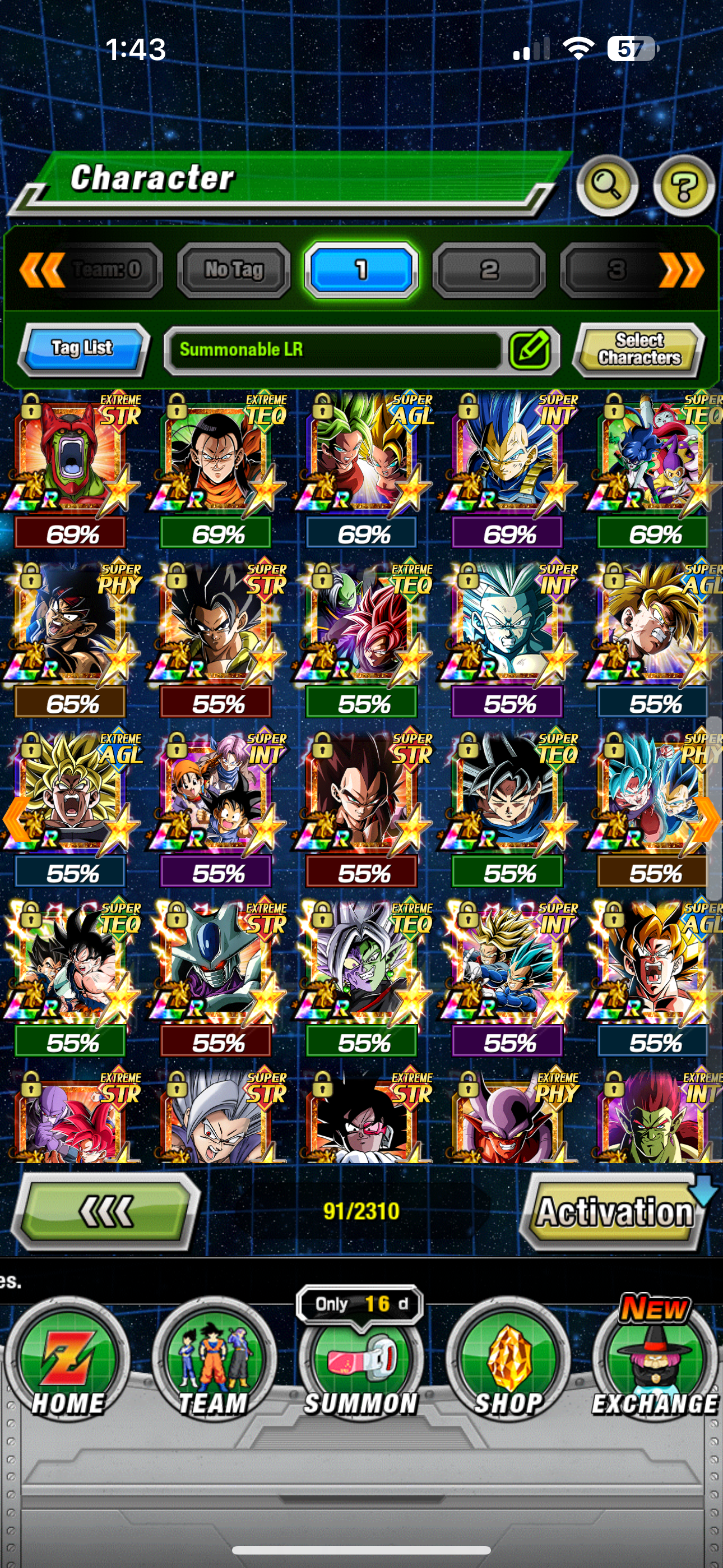 ⭐ Dokkan Battle - Rank 700- 11,750 DS - GLOBAL IOS - 91 LR + 85 DFE + 1100 COINS