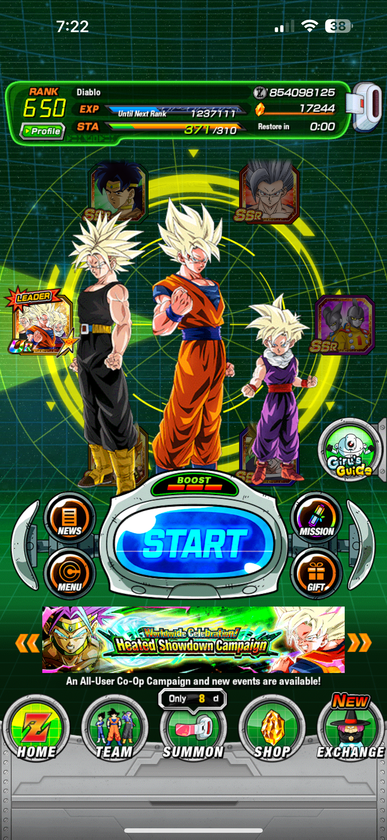 ⭐ Dokkan - 17,250 DS - GLOBAL IOS - 100 LR + 95 DFE + All 9 Anni + WWDC + CELL