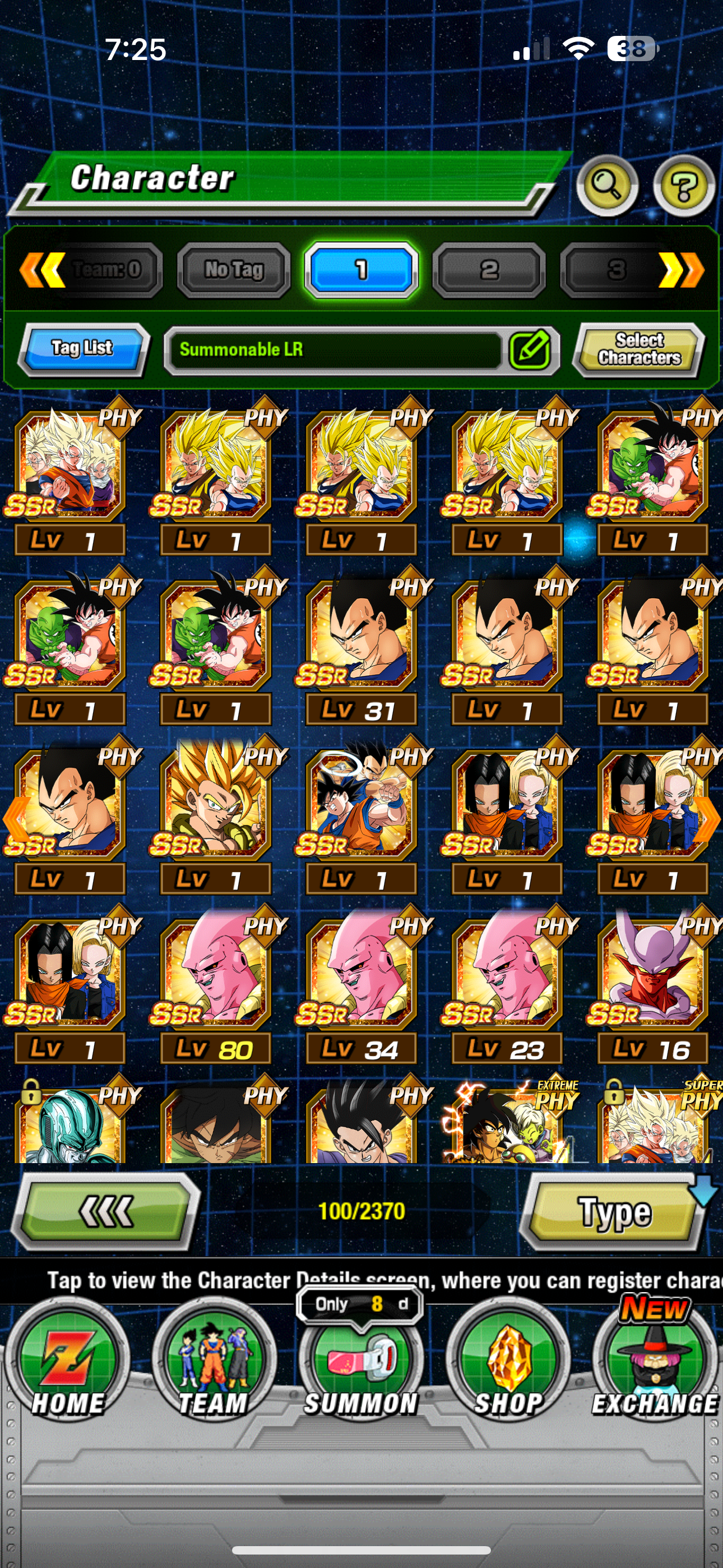 ⭐ Dokkan - 17,250 DS - GLOBAL IOS - 100 LR + 95 DFE + All 9 Anni + WWDC + CELL