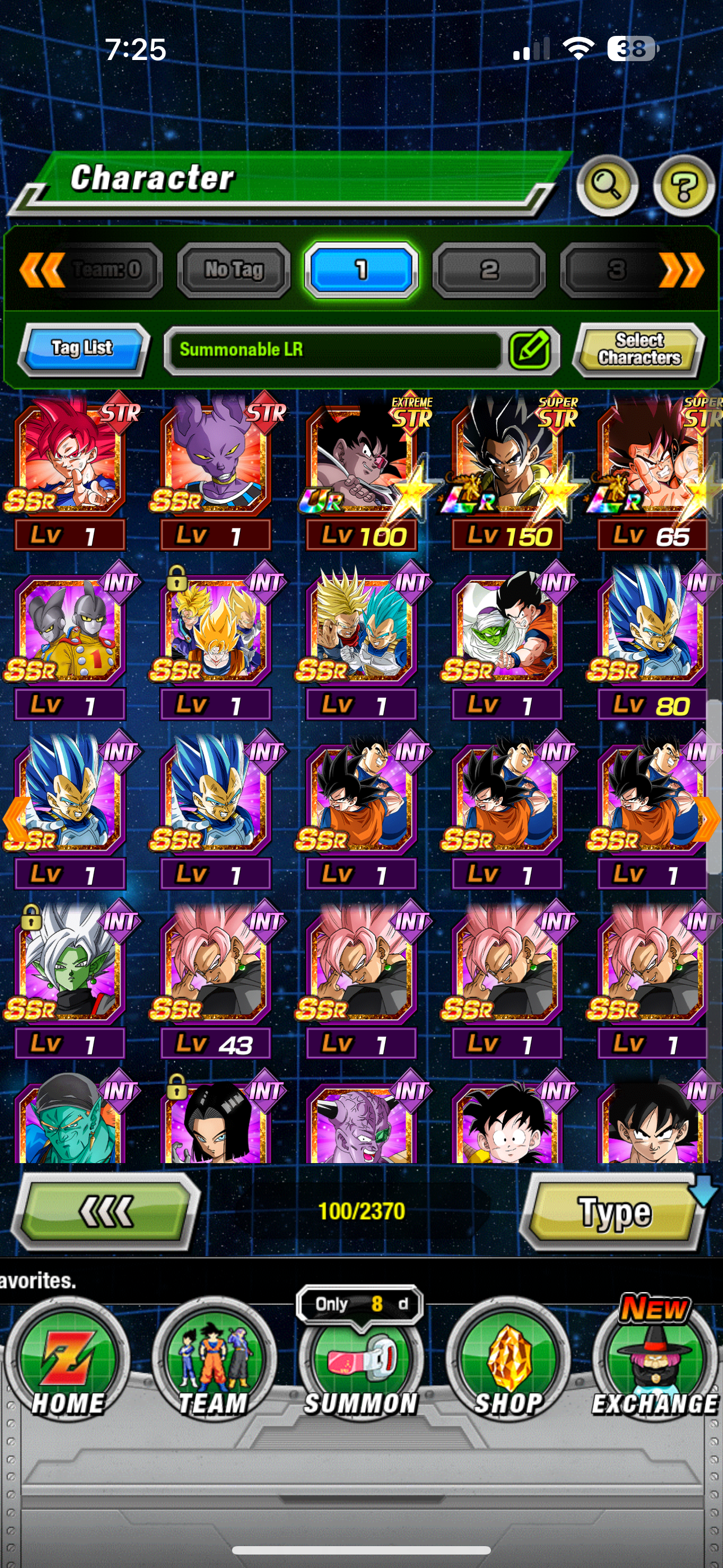 ⭐ Dokkan - 17,250 DS - GLOBAL IOS - 100 LR + 95 DFE + All 9 Anni + WWDC + CELL