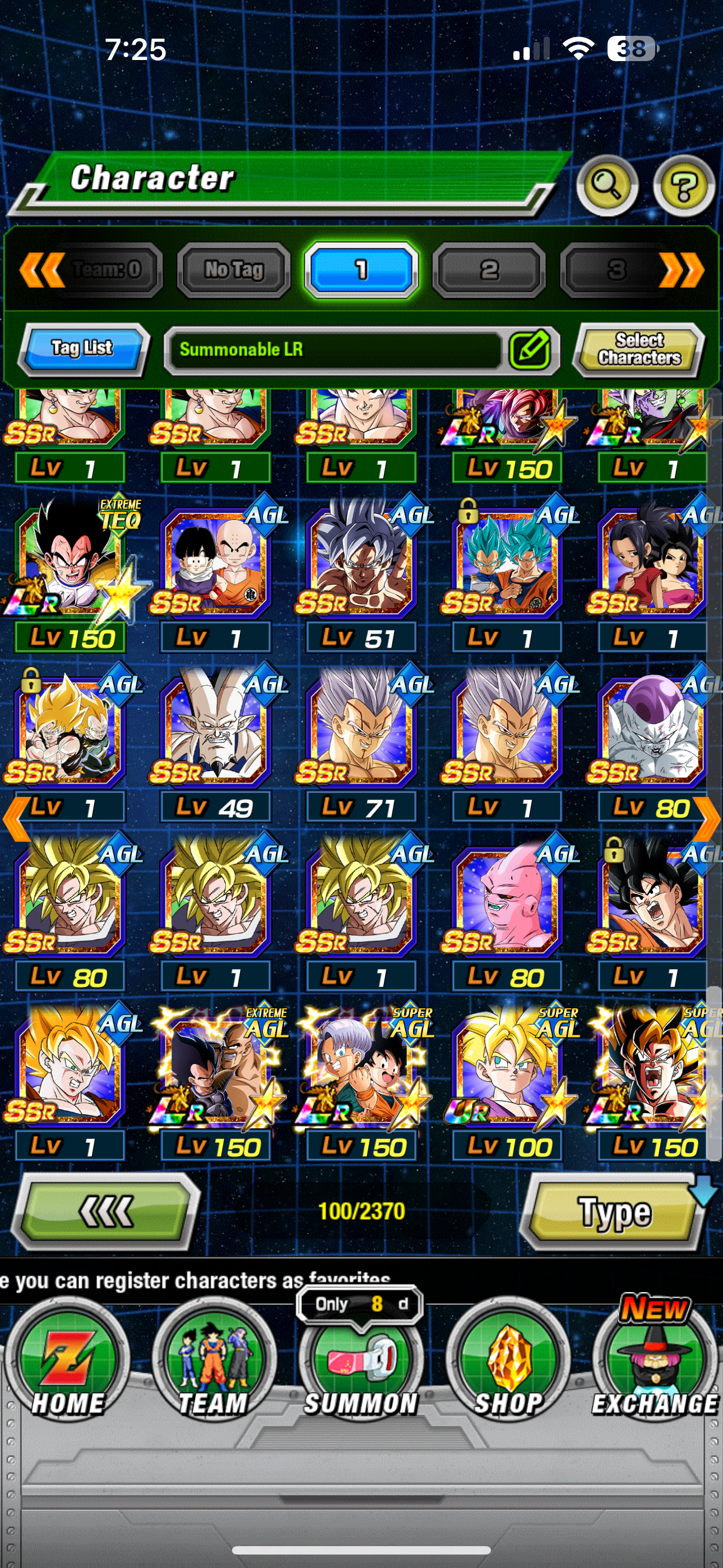 ⭐ Dokkan - 17,250 DS - GLOBAL IOS - 100 LR + 95 DFE + All 9 Anni + WWDC + CELL