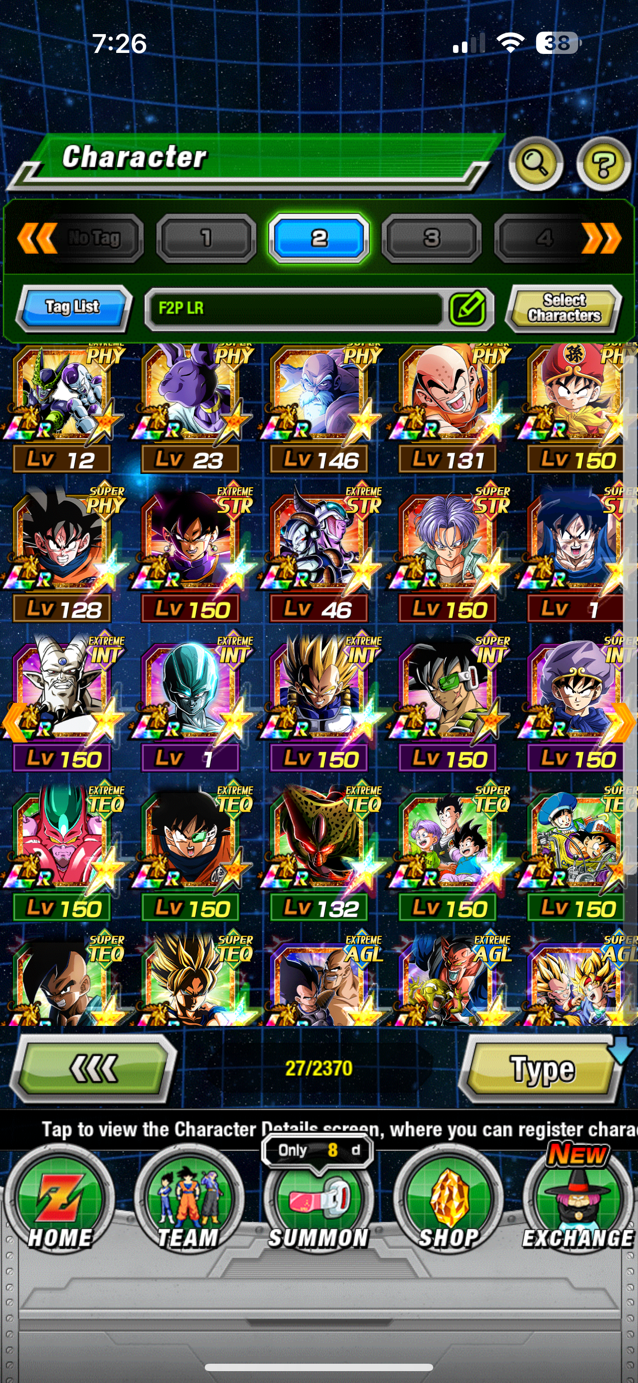 ⭐ Dokkan - 17,250 DS - GLOBAL IOS - 100 LR + 95 DFE + All 9 Anni + WWDC + CELL